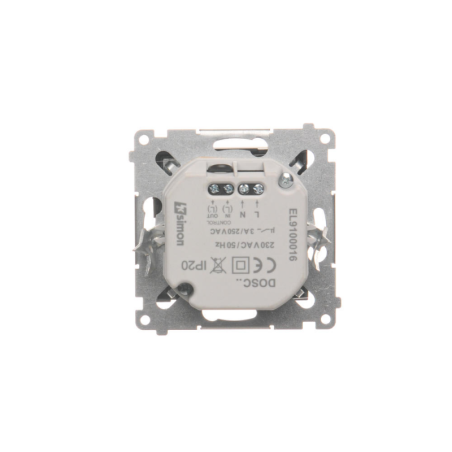 Simon 54 Oprawa oświetleniowa LED z czujnikiem ruchu 230 V AC 1.4 W białe ciepłe 3100K czarny mat DOSC.01/49