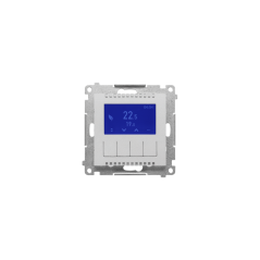 Simon 55 Termostat programowalny z wyświetlaczem (moduł) Aluminium mat TETD1A.01/143