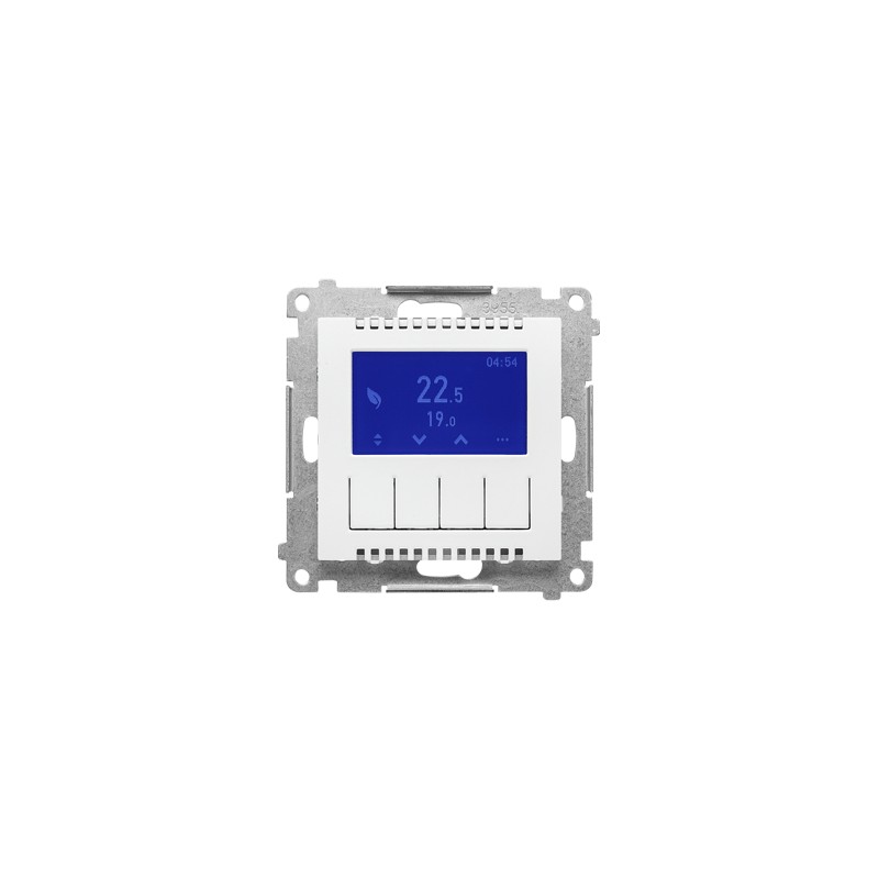 Simon 55 Termostat programowalny z wyświetlaczem (moduł) Biały mat TETD1A.01/111 Simon 55 Termostat programowalny z wyświetlaczem (moduł) Biały mat TETD1A.01/111