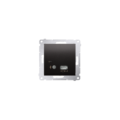 Simon 54 Odbiornik Bluetooth z ładowarką USB czarny mat D7501385.01/49