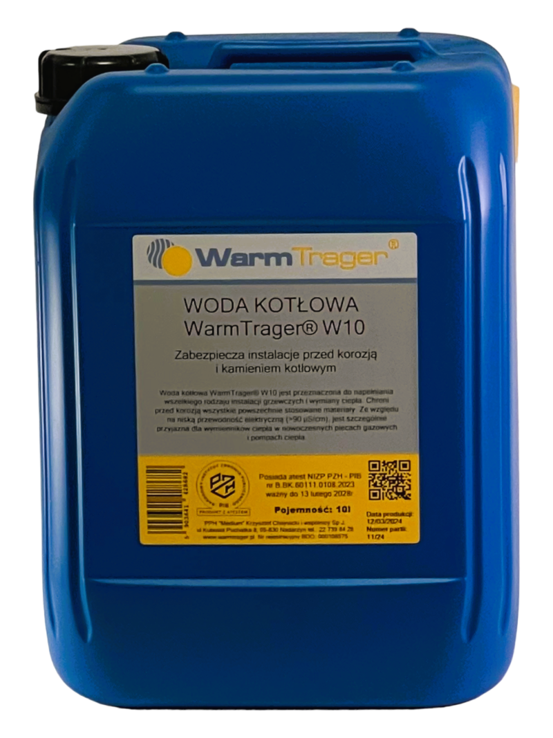 Woda Kotłowa WarmTrager W10 10L - Ochrona CO Antykorozja VDI2035 Woda Kotłowa WarmTrager W10 10L - Ochrona CO Antykorozja VDI2035