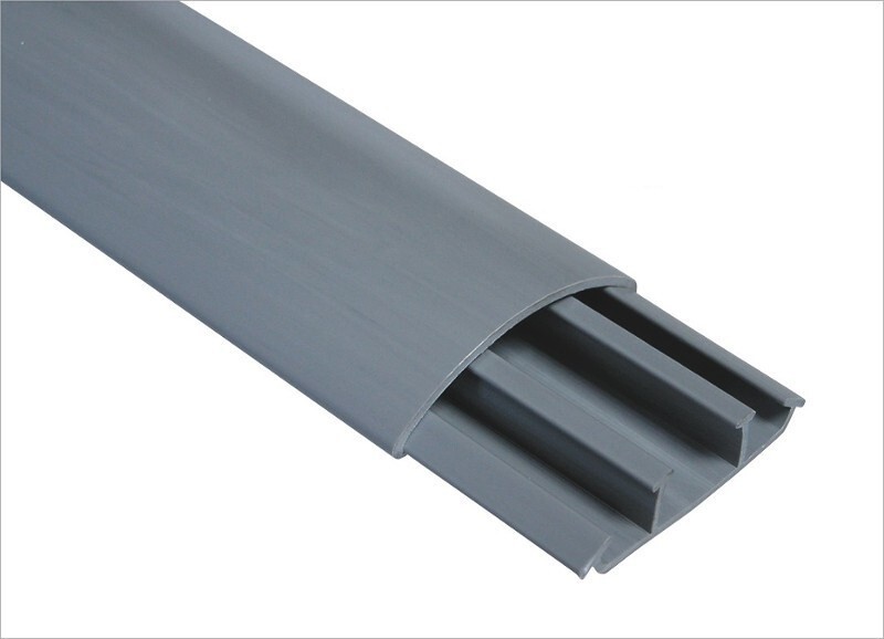 Listwa Przypodłogowa Szara AKS Zielonka 15x50 Maskująca Kable PCV