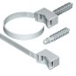 UCHWYT ZACISKOWY DO RUR 32-60mm AKS ZIELONKA SZARY PVC UV