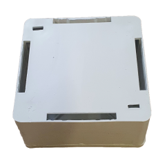Puszka Natynkowa 80x80 AKS Zielonka Biała Elektroinstalacyjna