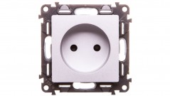 VALENA LIFE Gniazdo pojedyncze b/u aluminium 753316