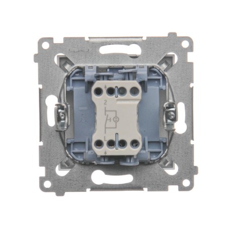 Simon 54 Przycisk /światło/ z podświetleniem, szybkozłącza, srebrny mat DS1L.01/43