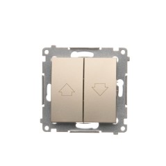 Simon 54 Przycisk żaluzjowy z blokadą elektryczną, szybkozłącza, złoty mat DZP1.01/44
