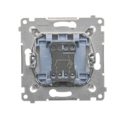 Simon 54 Łącznik świecznikowy z podświetleniem srebrny mat DW5ABL.01/43
