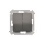 Simon 54 Łącznik schodowy podwójny z podświetleniem antracyt DW6/2L.01/48 Simon 54 Łącznik schodowy podwójny z podświetleniem antracyt DW6/2L.01/48
