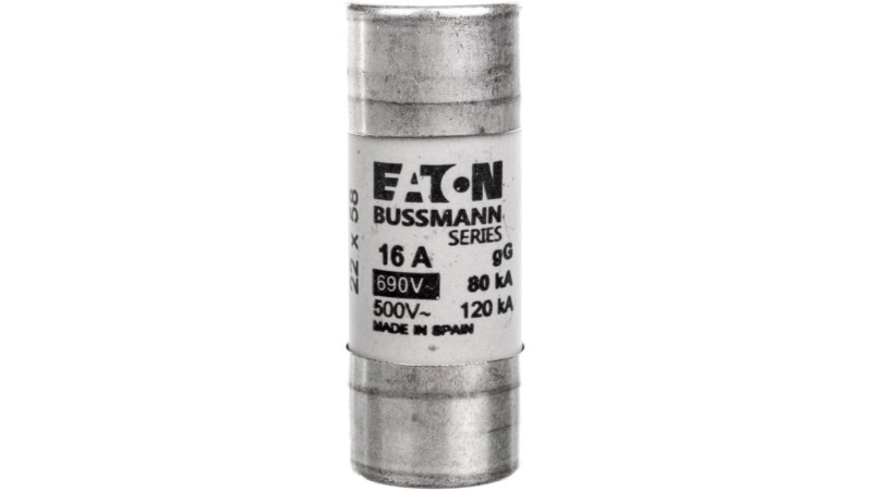 Wkładka bezpiecznikowa cylindryczna 22x58mm 16A gL/gG 690V C22G16