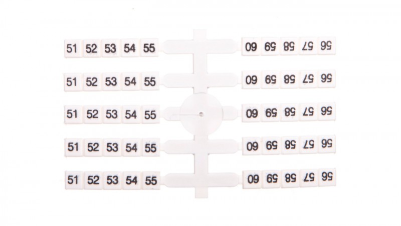 Oznacznik elastyczny do złączek szynowych EO3 /51-60/ 20x10szt. 003901762