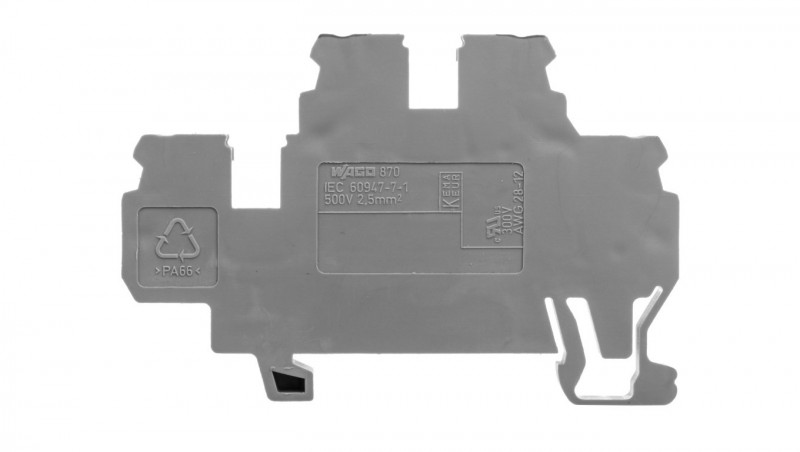 Złączka dwupiętrowa L / N 2,5mm szara 870-503