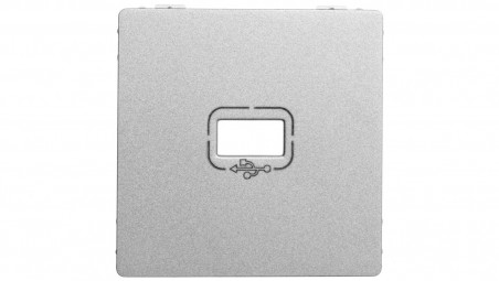 VALENA LIFE Plakietka gniazda USB aluminium 754752