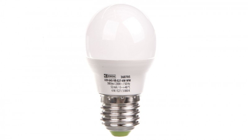 Żarówka LED 6W E27 500lm 3000K MINI GLOBE BASIC ZL3907