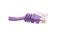 Kabel krosowy płaski patchcord U/UTP kat.6 fioletowy 2m 96417