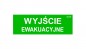 Piktogram PM21 100x300 Wyjście Ewakuacyjne logo awex (ISO7010)