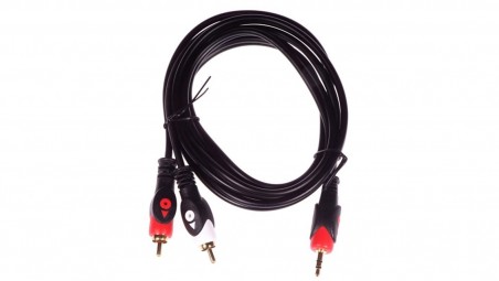 Przewód adapter Jack 3,5mm - 2x RCA 1,5m HQ LIBOX LB0022