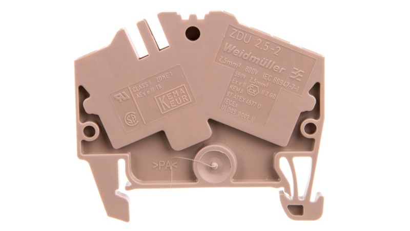 Złączka szynowa 3-przewodowa 2,5mm2 beżowa ZDU 2.5-2/3AN Ex 1706010000 Złączka szynowa 3-przewodowa 2,5mm2 beżowa ZDU 2.5-2/3AN Ex 1706010000