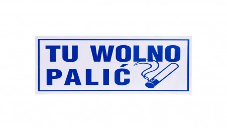 Tabliczka ostrzegawcza /Tu wolno palić/ 50/T/P