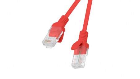 Kabel krosowy patchcord U/UTP kat.6 1m czerwony