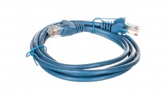 Kabel krosowy patchcord U/UTP kat.5e CCA niebieski 1,5m 95554