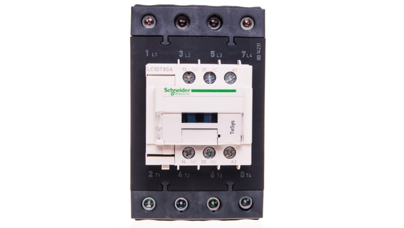 TeSys Deca Stycznik mocy 80A AC-1 4P 230V AC 1Z 1R (EVK) LC1DT80AP7 TeSys Deca Stycznik mocy 80A AC-1 4P 230V AC 1Z 1R (EVK) LC1DT80AP7