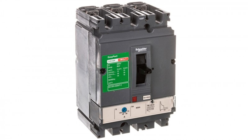 Wyłącznik mocy 100A 3P 36kA EasyPact Compact CVS CVS160 TM100D LV516331 Wyłącznik mocy 100A 3P 36kA EasyPact Compact CVS CVS160 TM100D LV516331