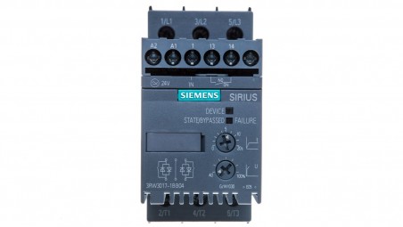 Softstart 3-fazowy 200-480VAC 12,5A 5,5kW/400V Uc 24V AC/DC S00 3RW3017-1BB04