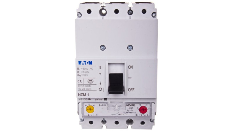 Wyłącznik silnikowy 3P 30kW 50-63A NZMB1-M63 265712 Wyłącznik silnikowy 3P 30kW 50-63A NZMB1-M63 265712