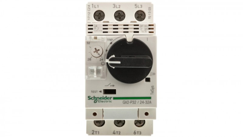 TeSys Deca Wyłącznik silnikowy 3P 15kW 24-32A GV2P32 TeSys Deca Wyłącznik silnikowy 3P 15kW 24-32A GV2P32