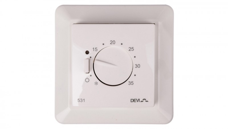 Termostat DEVIreg 531 230V 16A -5-35C IP31 biały 140F1034