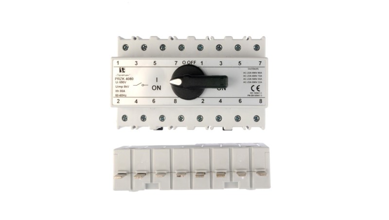 Przełącznik sieć-agregat 80A 4P PRZK-4080W02 Przełącznik sieć-agregat 80A 4P PRZK-4080W02