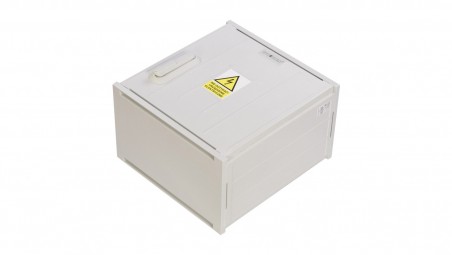 Obudowa termoutwardzalna IP44 (daszek płaski,zamek na wkładke i kłódkę,cięgna z PCV,zawiasy z PCV) STN 40x42 IOB-31110