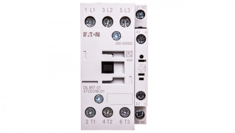 Stycznik mocy 18A 3P 200-240V DC 0Z 1R DILM17-01(RDC240) 277053 Stycznik mocy 18A 3P 200-240V DC 0Z 1R DILM17-01(RDC240) 277053