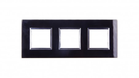 DANTE Ramka potrójna szkło BLACK GLASS 4509183