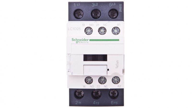 TeSys Deca Stycznik 25A 3P 380V AC 1Z 1R LC1D25Q7 TeSys Deca Stycznik 25A 3P 380V AC 1Z 1R LC1D25Q7