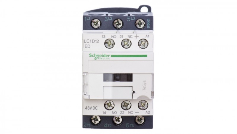 TeSys Deca Stycznik mocy 12A 3P 48V DC 1Z 1R LC1D12ED TeSys Deca Stycznik mocy 12A 3P 48V DC 1Z 1R LC1D12ED