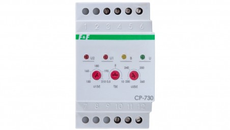 Przekaźnik kontroli napięcia 3-fazowy 1P 10A 150-210/230-260V AC CP-730