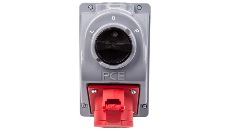 Gniazdo stałe z wyłącznikiem L-0-P 32A 4P 400V IP44 COMBO-POL 960624401W Gniazdo stałe z wyłącznikiem L-0-P 32A 4P 400V IP44 COMBO-POL 960624401W