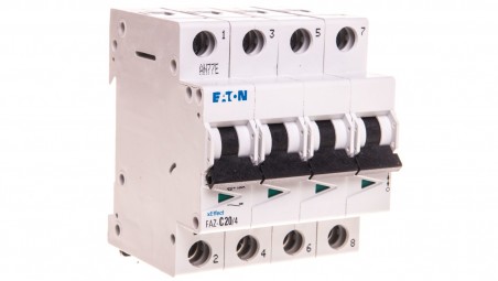 Wyłącznik nadprądowy 4P C 20A 15kA AC FAZ C20/4 279062