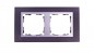 Simon 82 Ramka podwójna pozioma łupek/ ramka pośrednia aluminium mat 82927-63