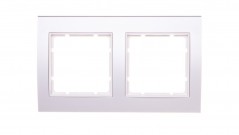 Berker B.3 Ramka podwójna aluminium /biały 10123904