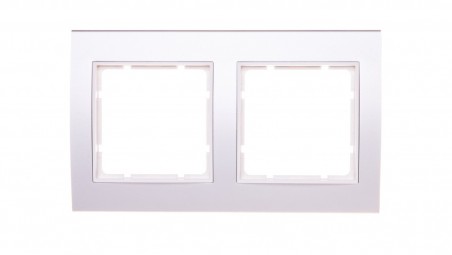 Berker B.3 Ramka podwójna aluminium /biały 10123904
