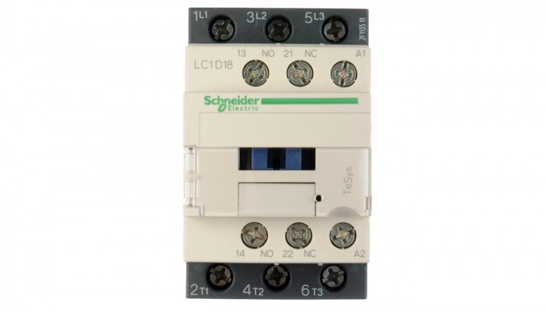 TeSys Deca Stycznik mocy 18A 3P 230V AC 1Z 1R LC1D18P7 TeSys Deca Stycznik mocy 18A 3P 230V AC 1Z 1R LC1D18P7