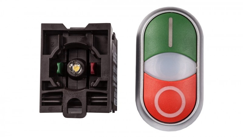 Przycisk sterowniczy 22mm podwójny czerwony/zielony z samopowrotem z podświetleniem 1Z 1R M22-DDL-GR-X1/X0/K11/230-W 216509 Przycisk sterowniczy 22mm podwójny czerwony/zielony z samopowrotem z podświetleniem 1Z 1R M22-DDL-GR-X1/X0/K11/230-W 216509