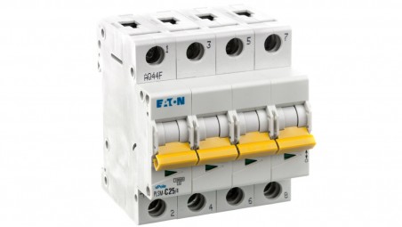 Wyłącznik nadprądowy 4P C 25A 10kA AC PLSM-C25/4-MW 242614
