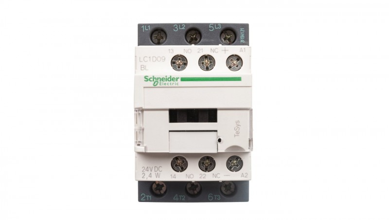 TeSys Deca Stycznik mocy 9A 3P 24V DC 1Z 1R LC1D09BL TeSys Deca Stycznik mocy 9A 3P 24V DC 1Z 1R LC1D09BL