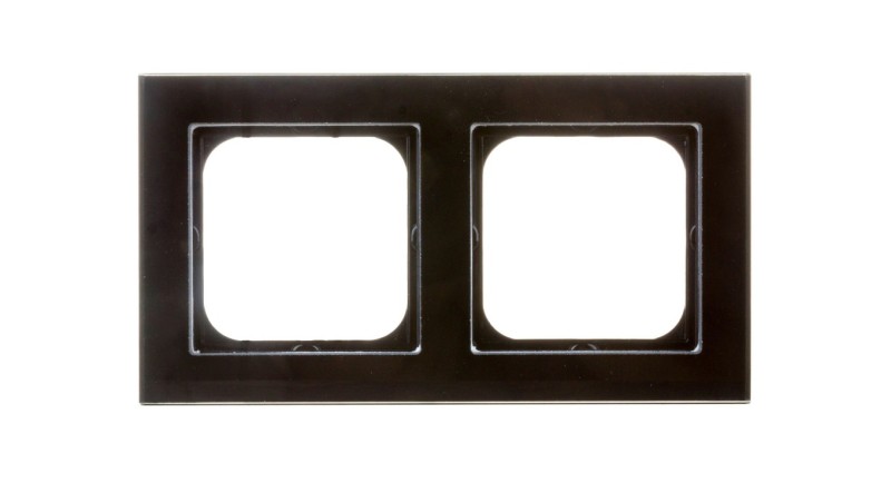 SONATA Ramka podwójna czarne szkło R-2RG/32 SONATA Ramka podwójna czarne szkło R-2RG/32