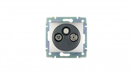 VALENA Gniazdo antenowe RTV/SAT końcowe aluminium 770136