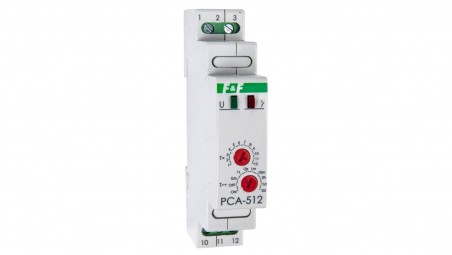 Przekaźnik czasowy 1P 10A 0,1sek-576h 12-264V AC/DC opóźnione wyłączenie PCA512UNI